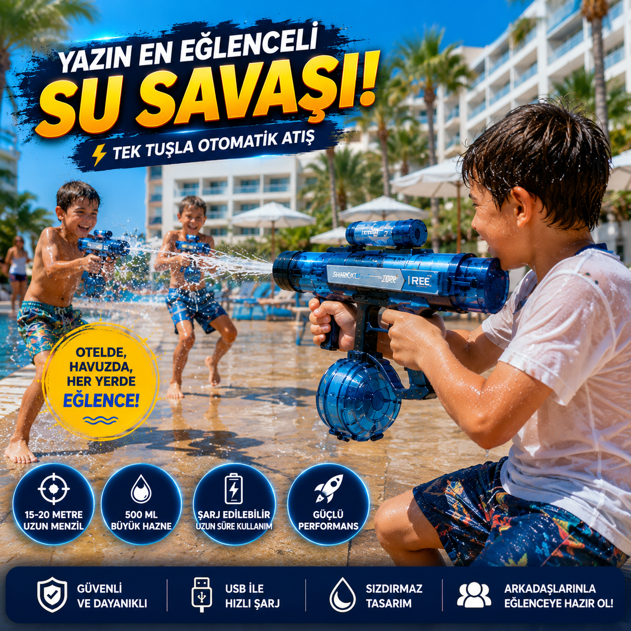 Kidikid™ Elektrikli Su Tabancası Maxi